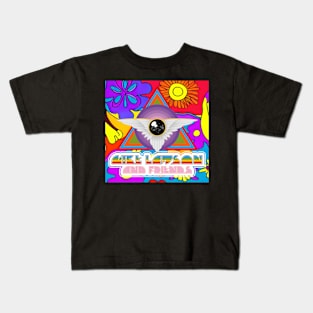 Psychedelic Flower Logo Kids T-Shirt